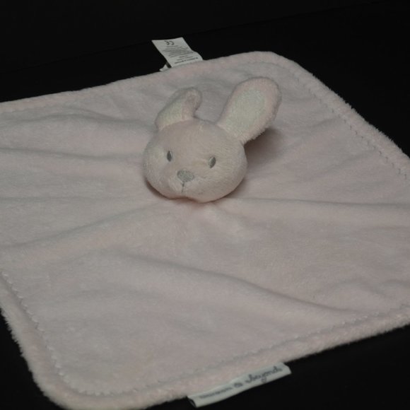 Blankets & Beyond Pink Bunny Plush Lovey Blanket - Picture 2 of 9